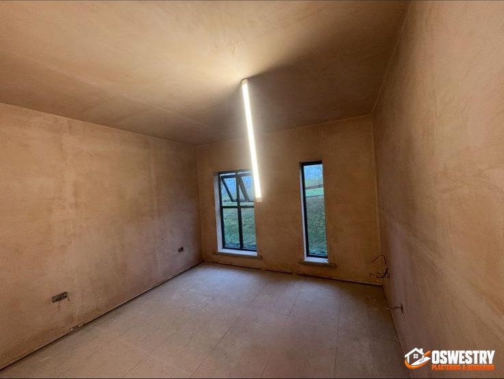 Completed plastering and rendering work in the Oswestry area