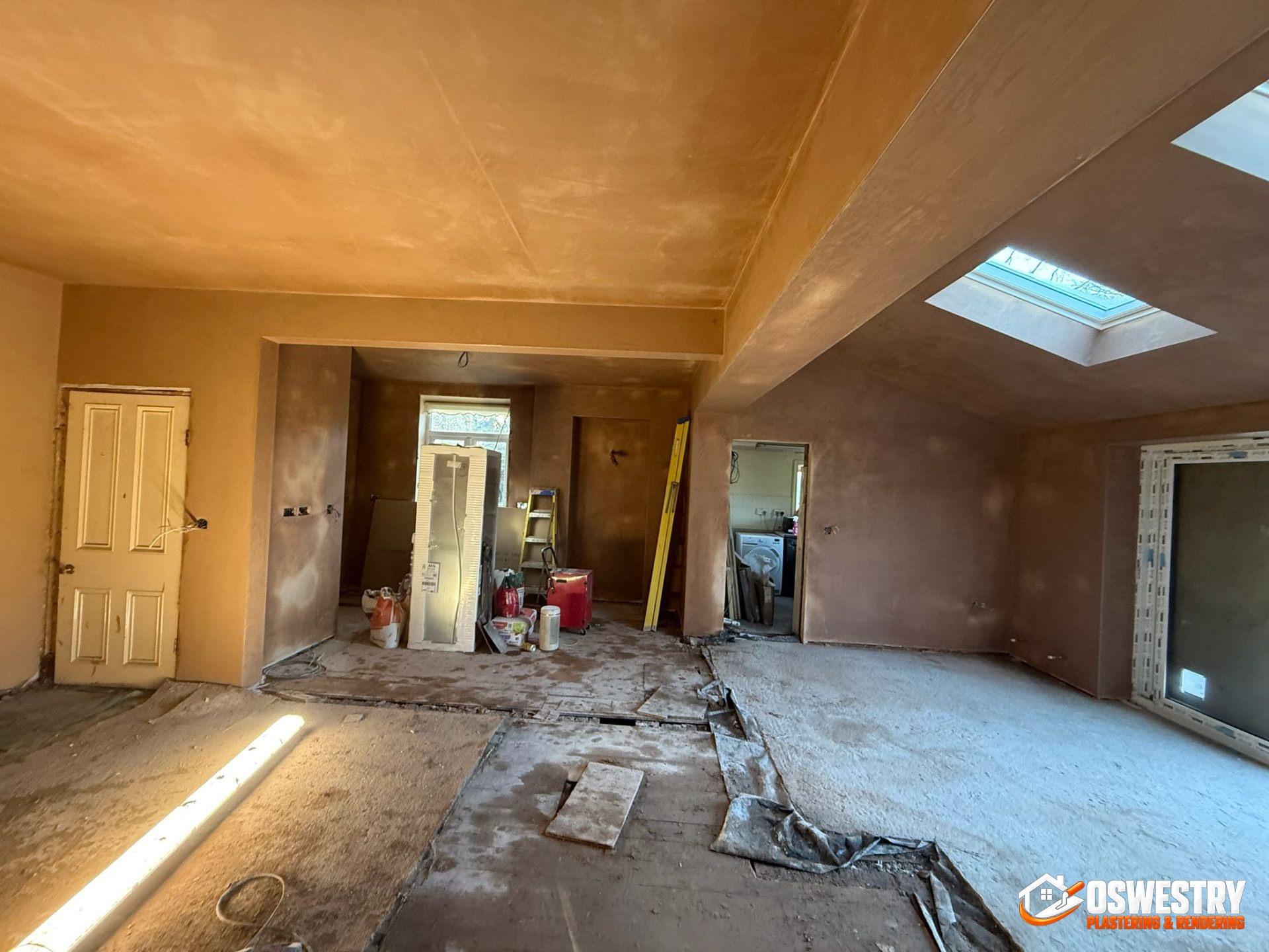Completed plastering and rendering work in the Oswestry area