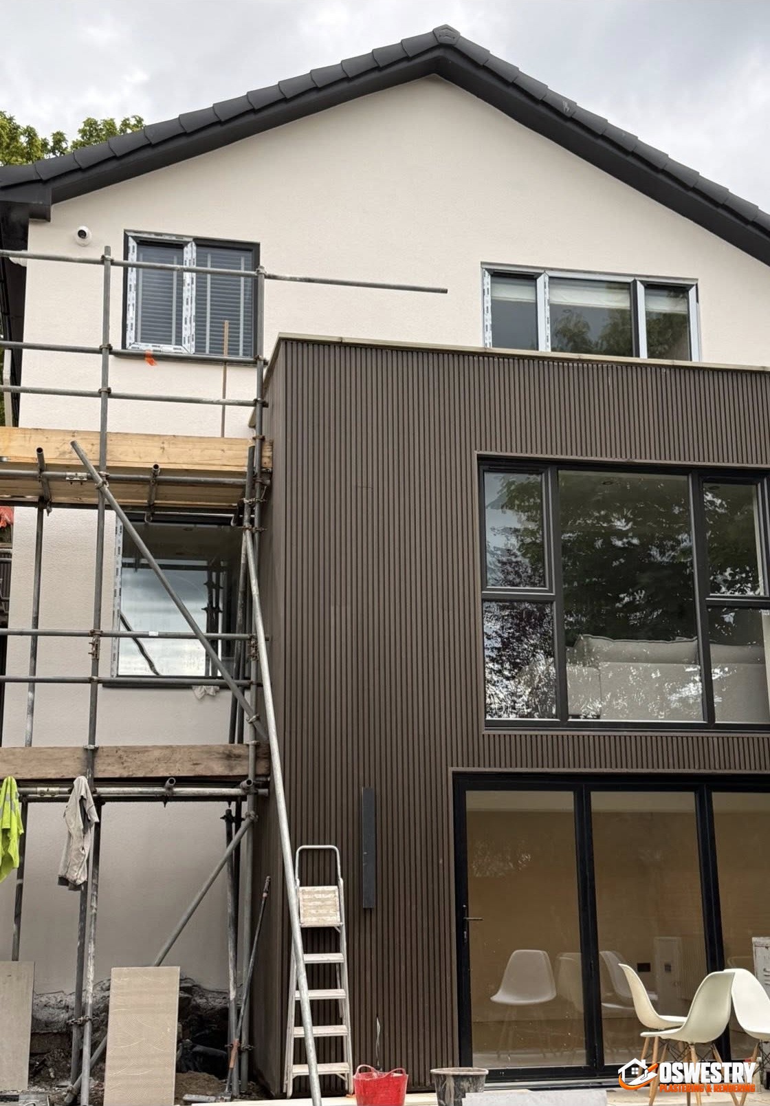 Completed plastering and rendering work in the Oswestry area