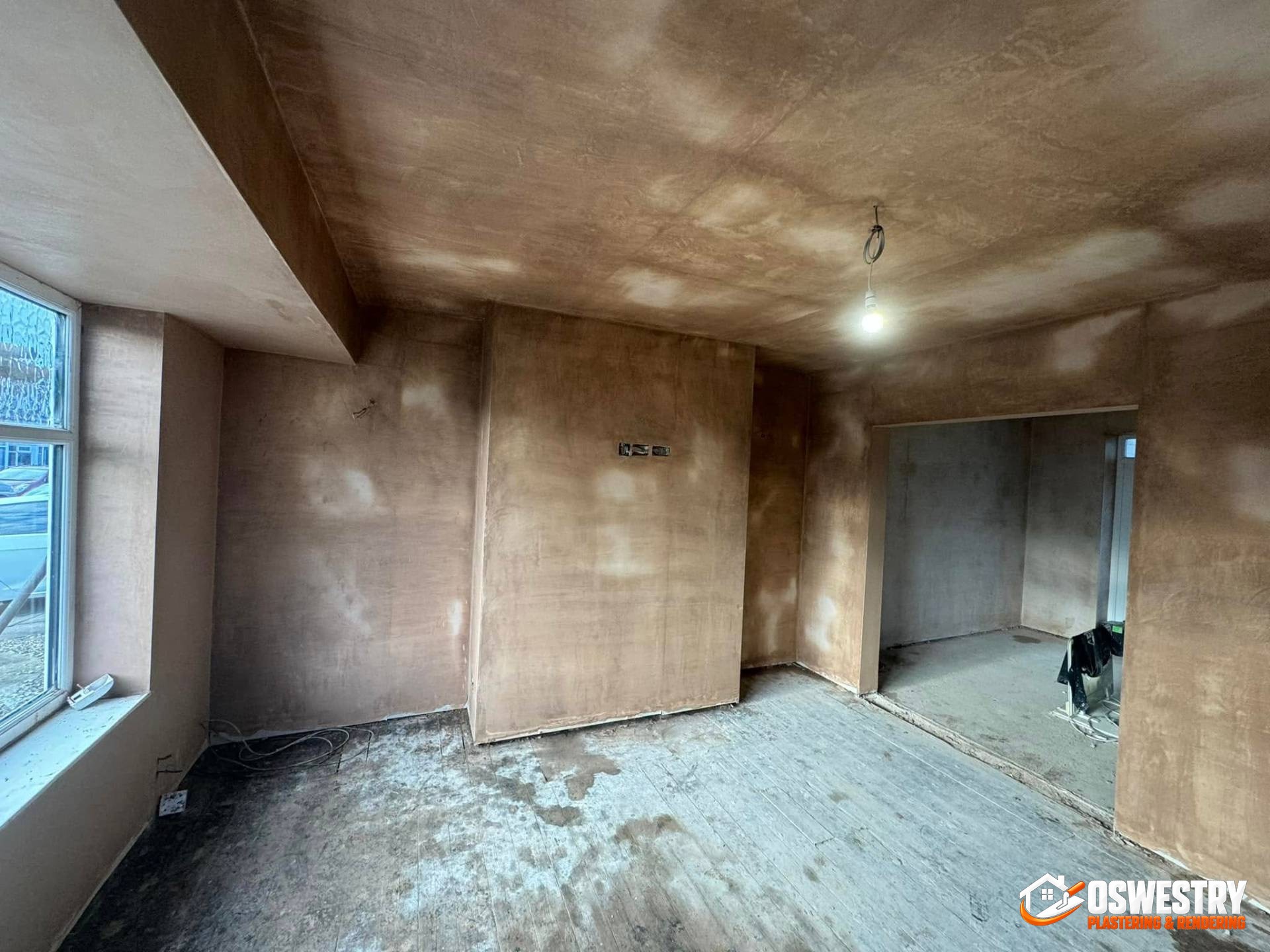 Completed plastering and rendering work in the Oswestry area