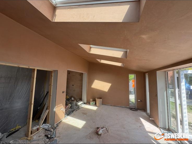 Completed plastering and rendering work in the Oswestry area
