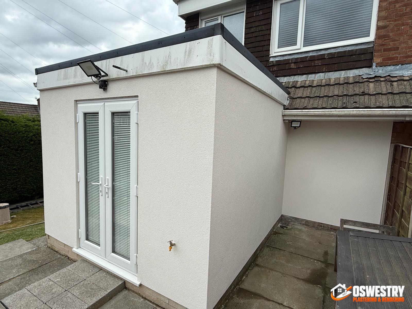 Completed plastering and rendering work in the Oswestry area