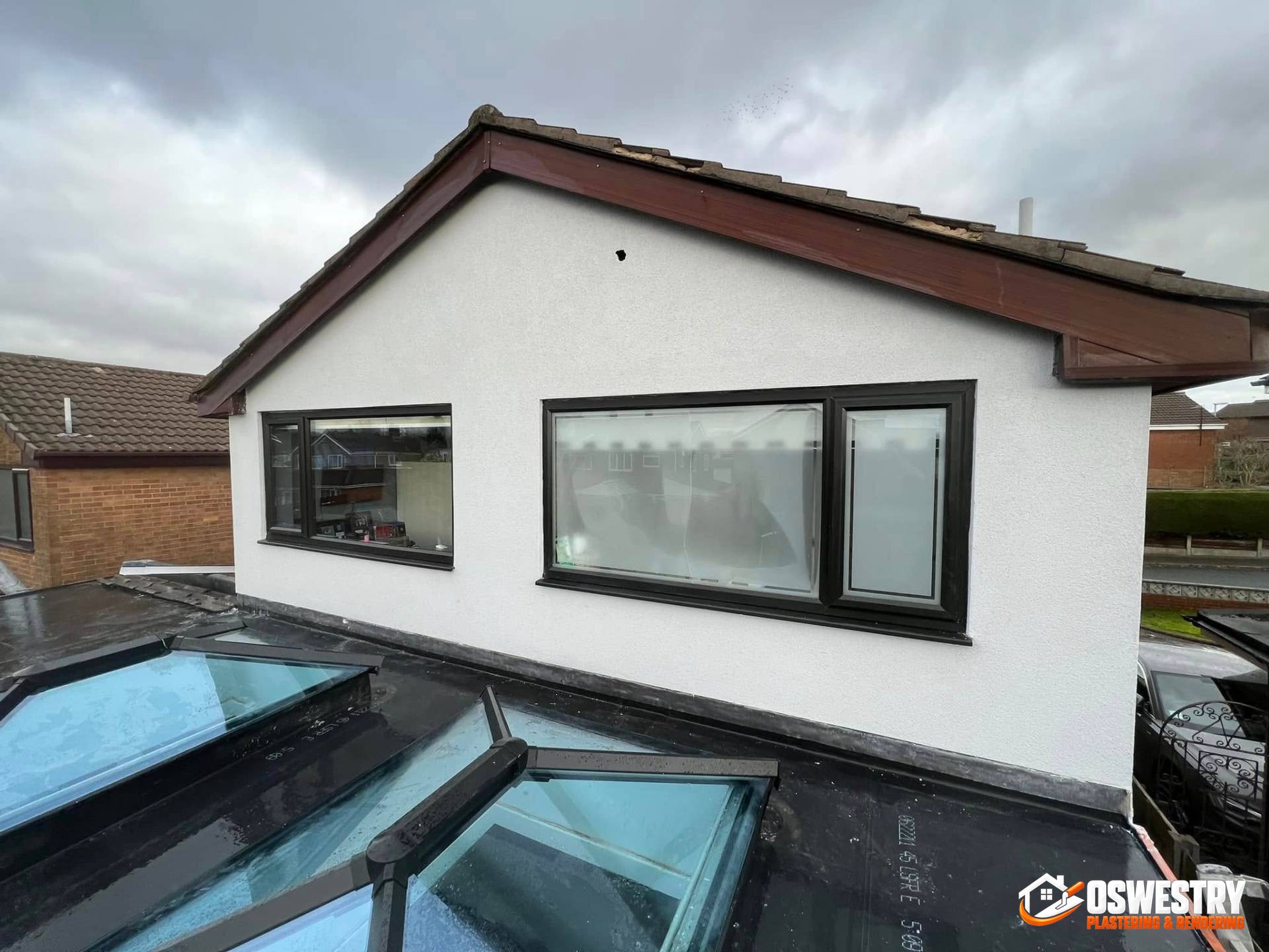 Completed plastering and rendering work in the Oswestry area