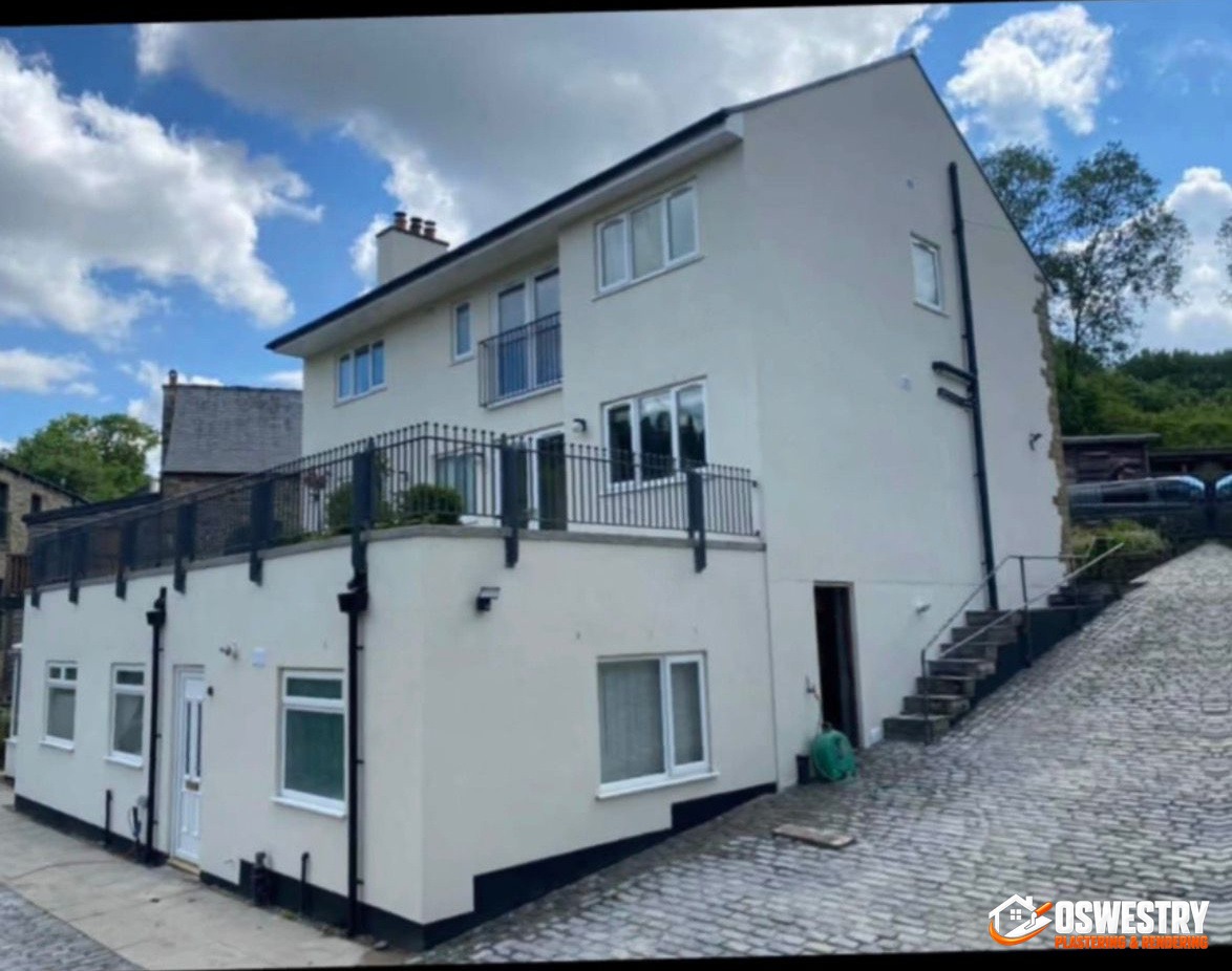 Completed plastering and rendering work in the Oswestry area