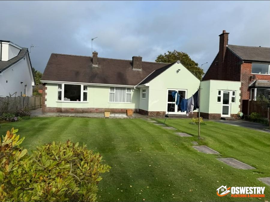 Completed plastering and rendering work in the Oswestry area