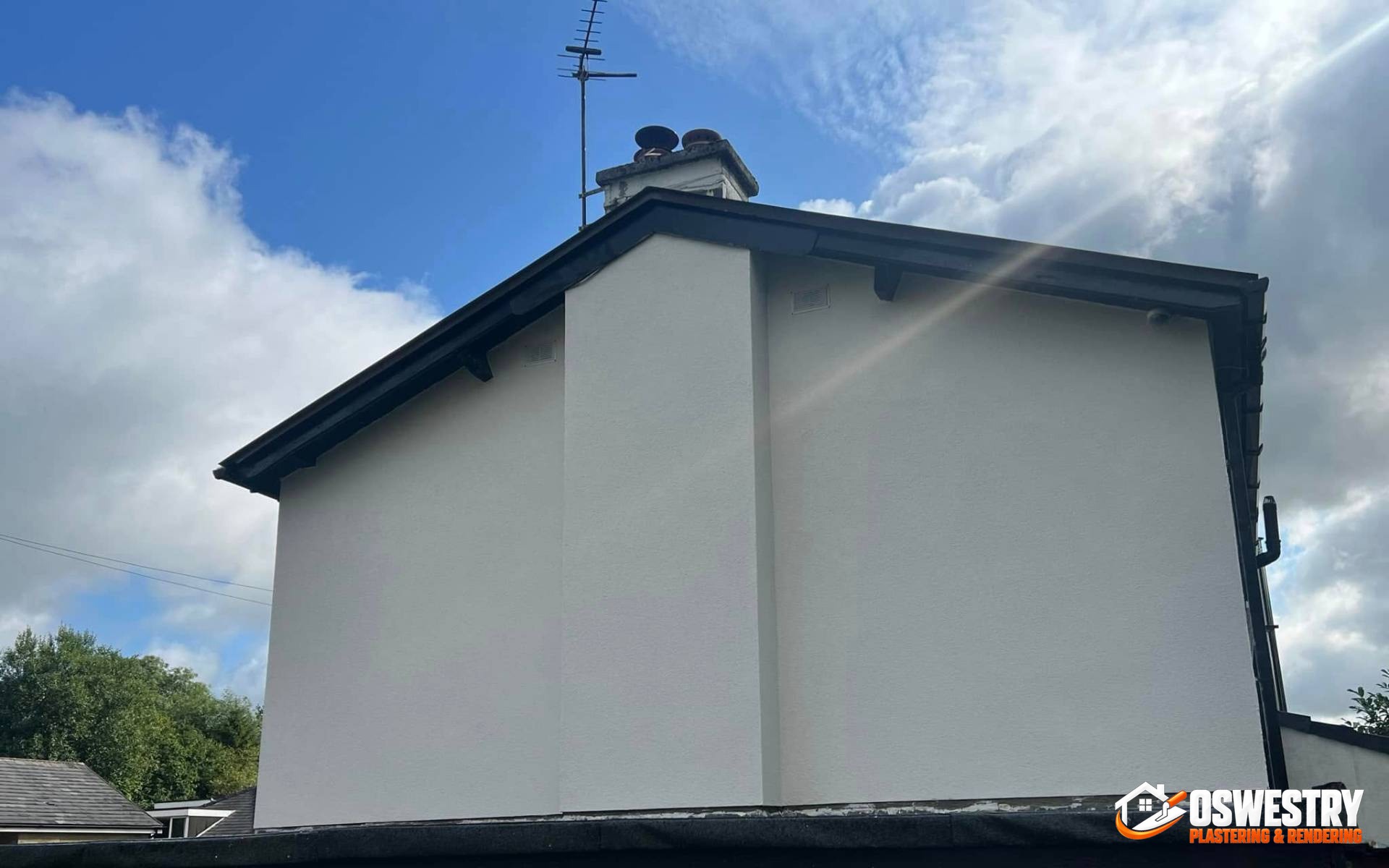 Completed plastering and rendering work in the Oswestry area