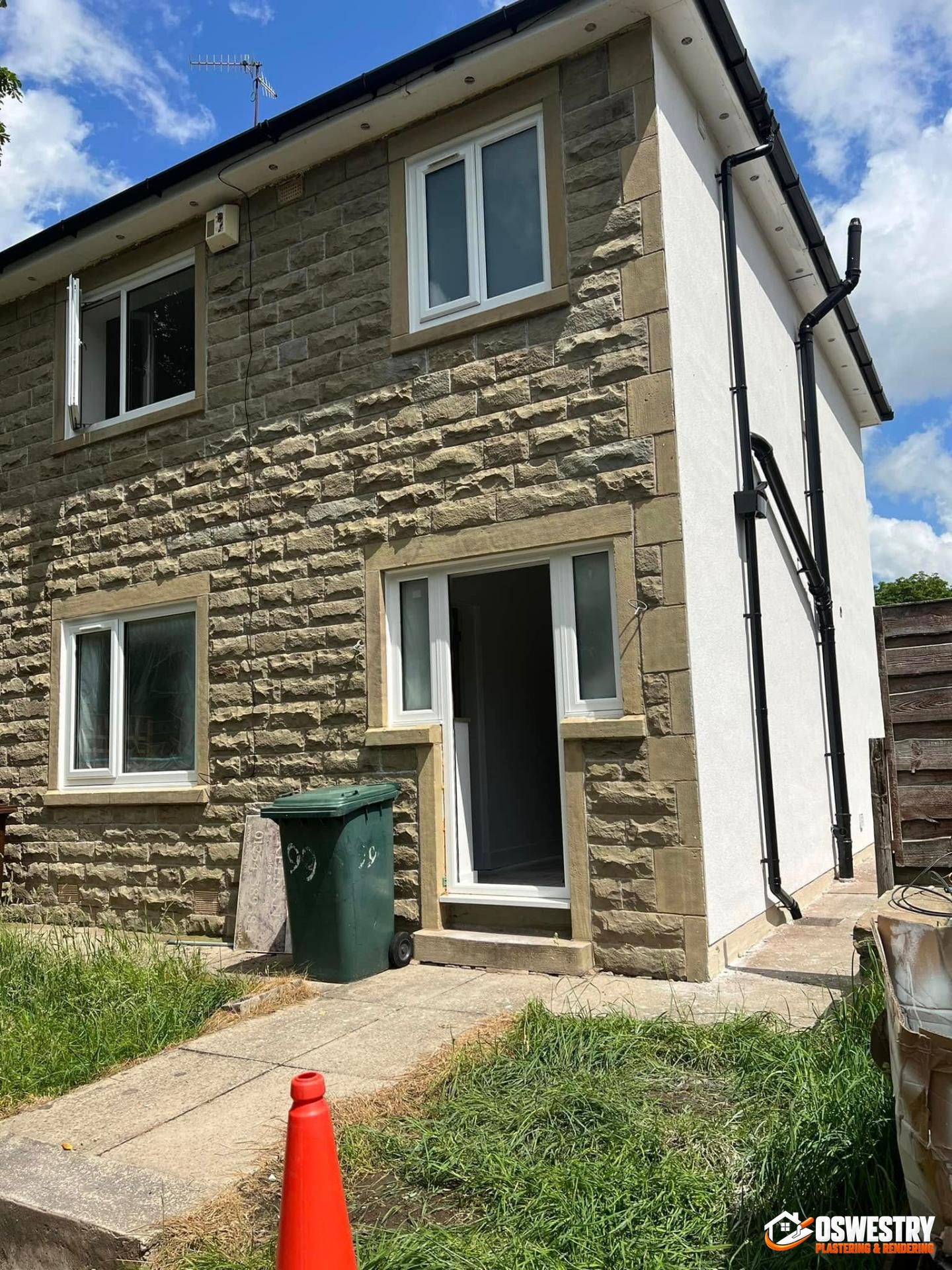 Completed plastering and rendering work in the Oswestry area