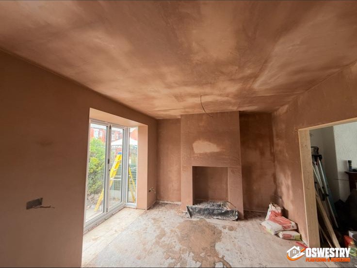 Completed plastering and rendering work in the Oswestry area