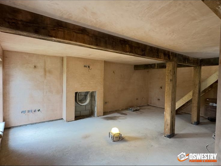 Completed plastering and rendering work in the Oswestry area