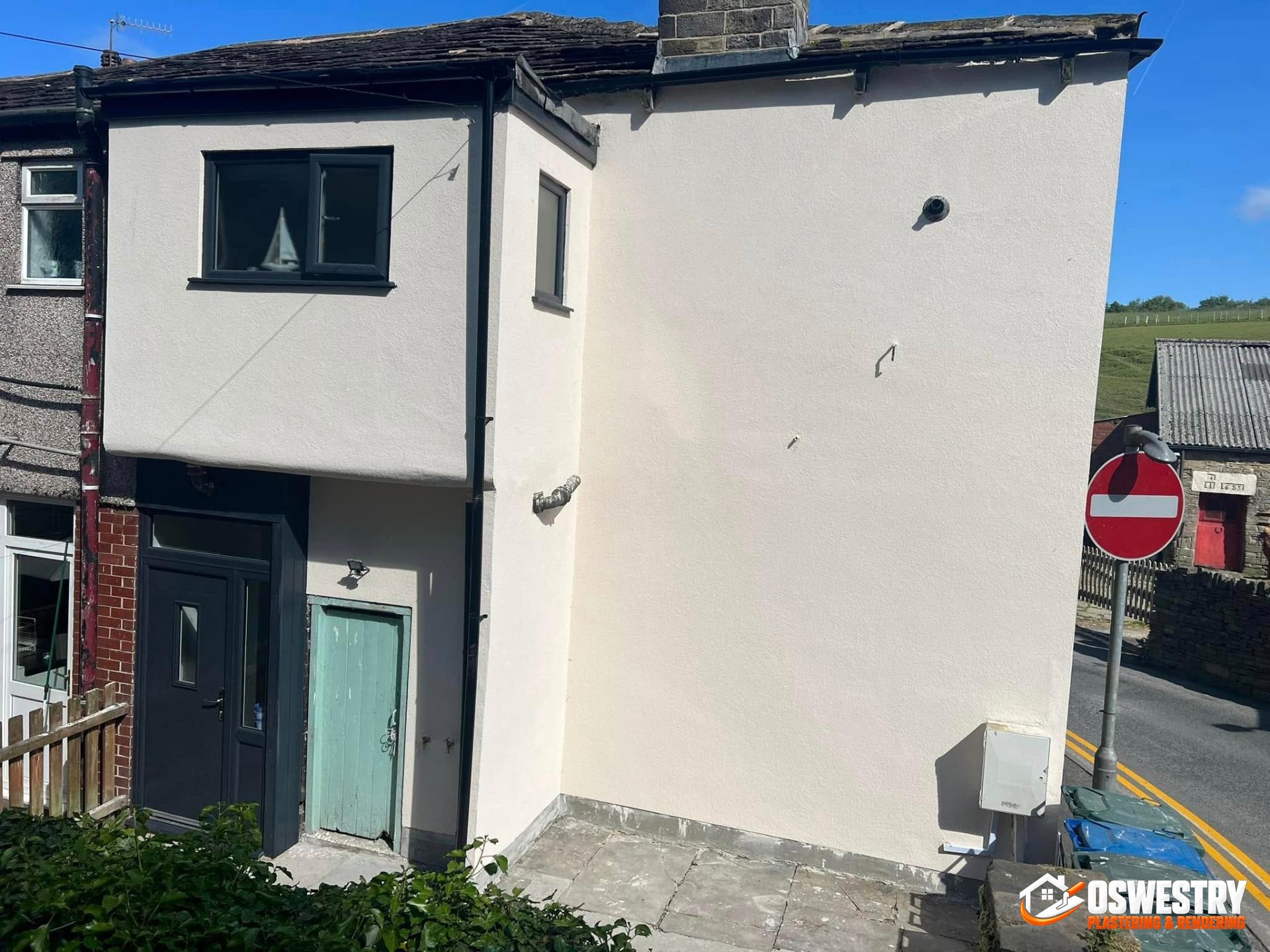 Completed plastering and rendering work in the Oswestry area