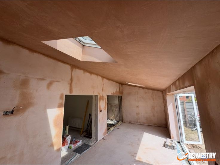 Completed plastering and rendering work in the Oswestry area