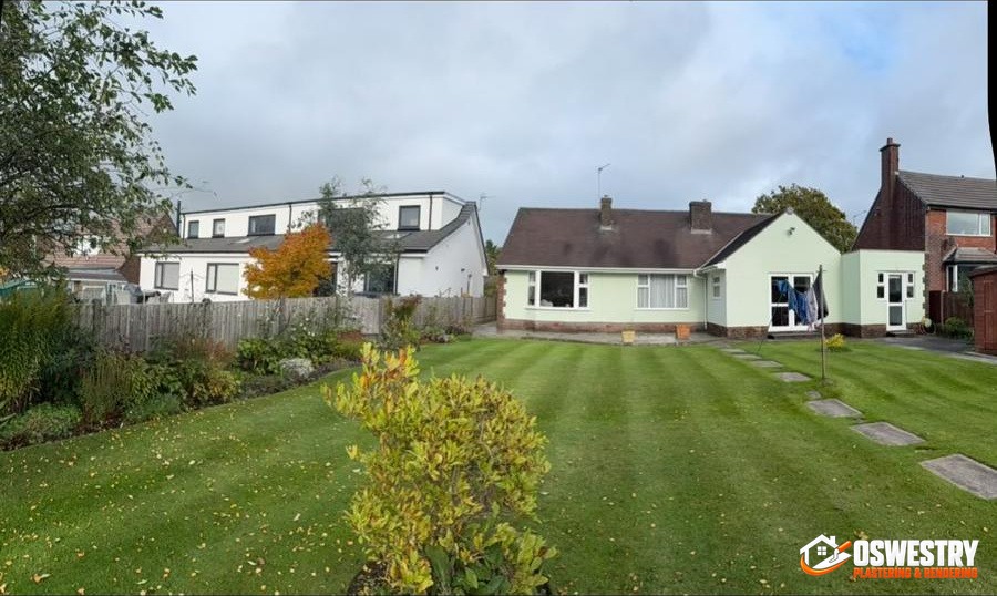 Completed plastering and rendering work in the Oswestry area